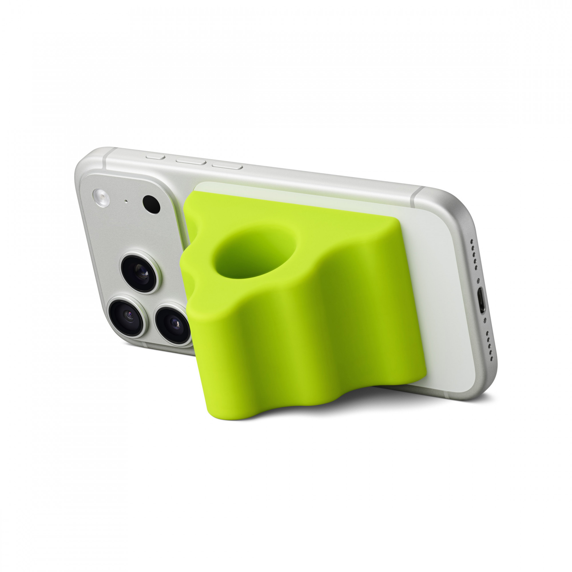 Аксессуар для iPhone, который сочетает в себе ручку и подставку, Hikawa Phone Grip & Stand Color: Chartreuse